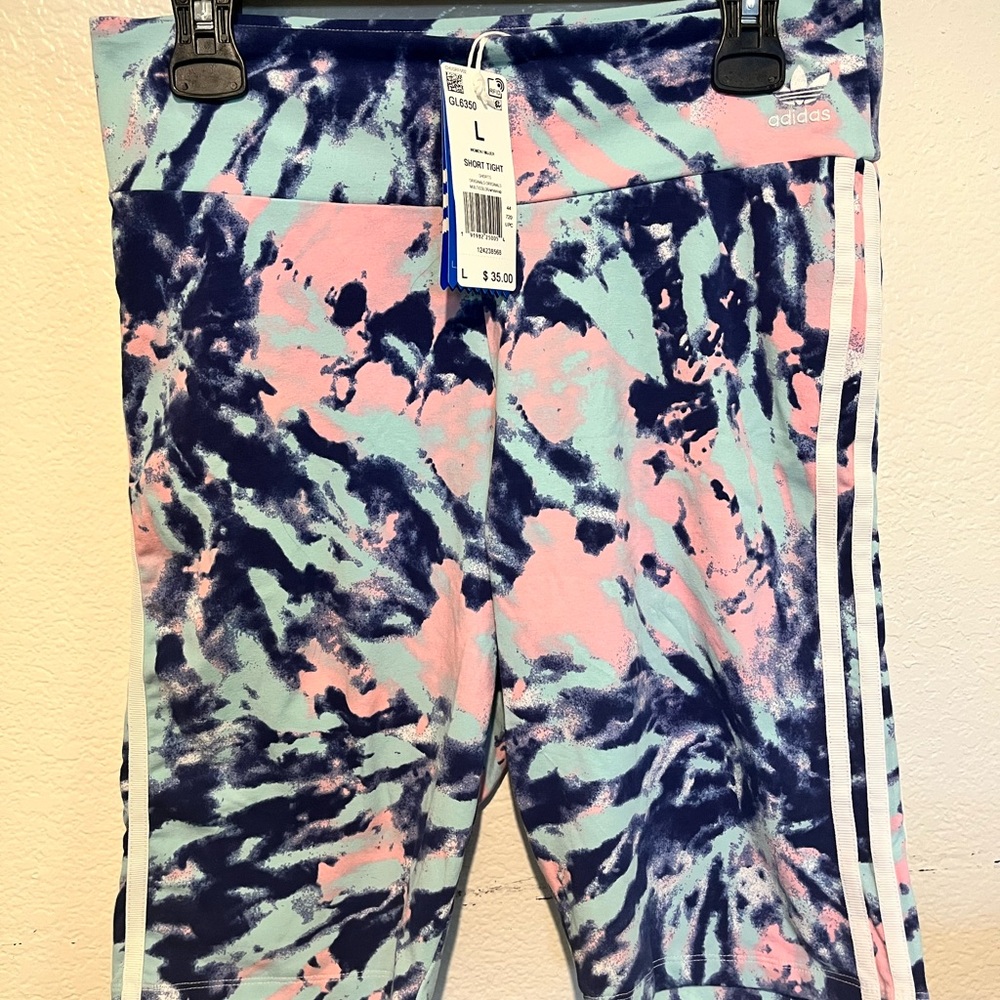 adidas women  Tie-Dye Performance Leggings - Pink, Blue, Navy